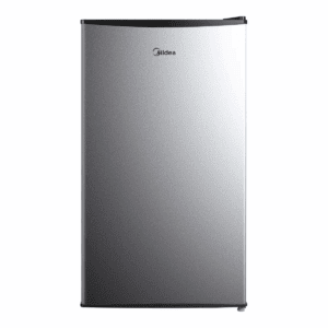 Midea 3.3 Cu Ft Compact Refrigerator: Energy Star Certified, Freestanding, Silver, Reversible Door, 3 Shelves