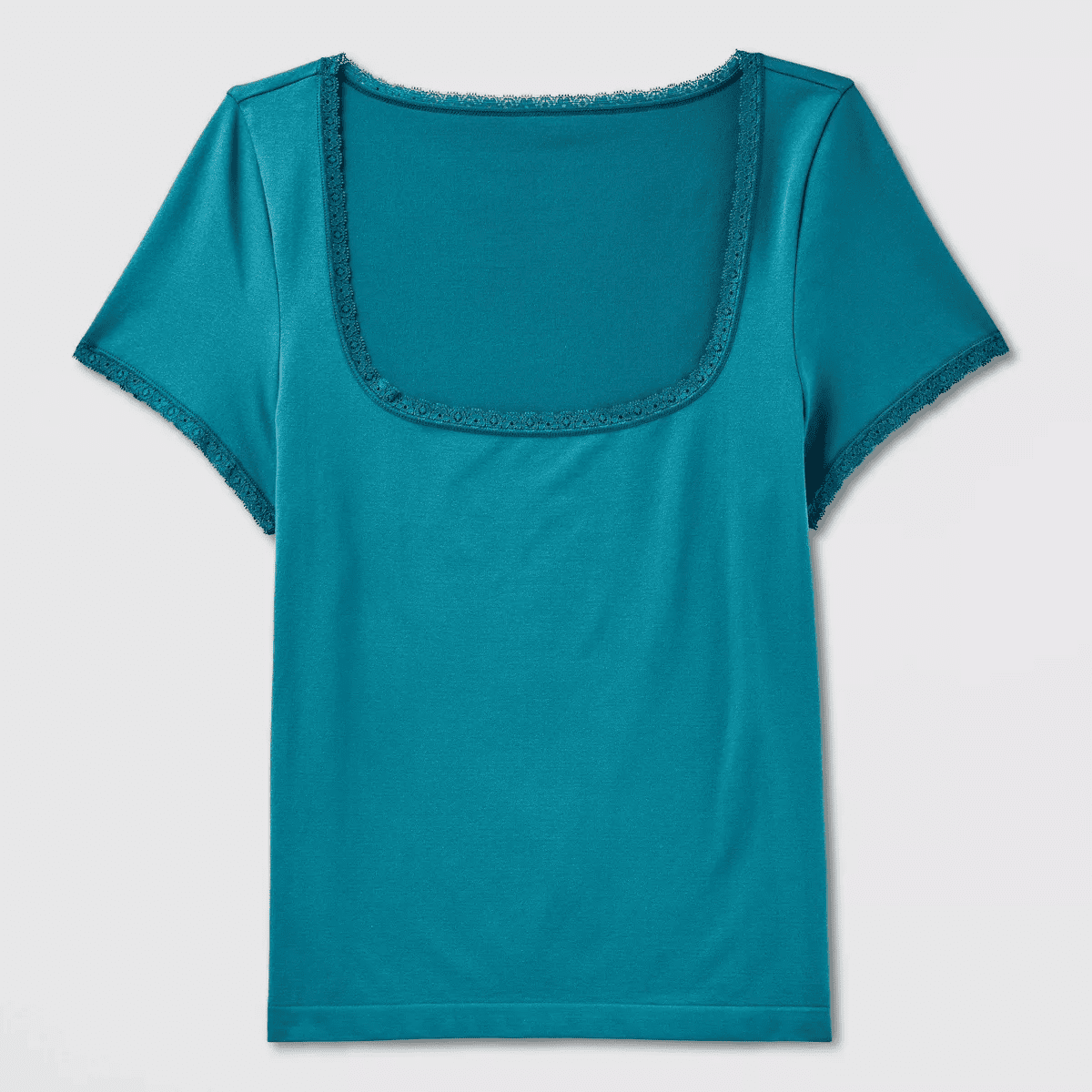 Women'S Seamless Cap Sleeve Square Neck T-Shirt - Image 5