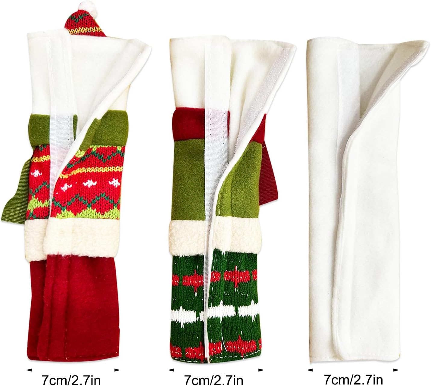 3 Piece Set Christmas Snowman Refrigerator Door Handle Covers Appliance Handle Covers Christmas Decorations Fits Standard Size Kitchen Refrigerator Microwave Oven or Dishwasher - Image 4