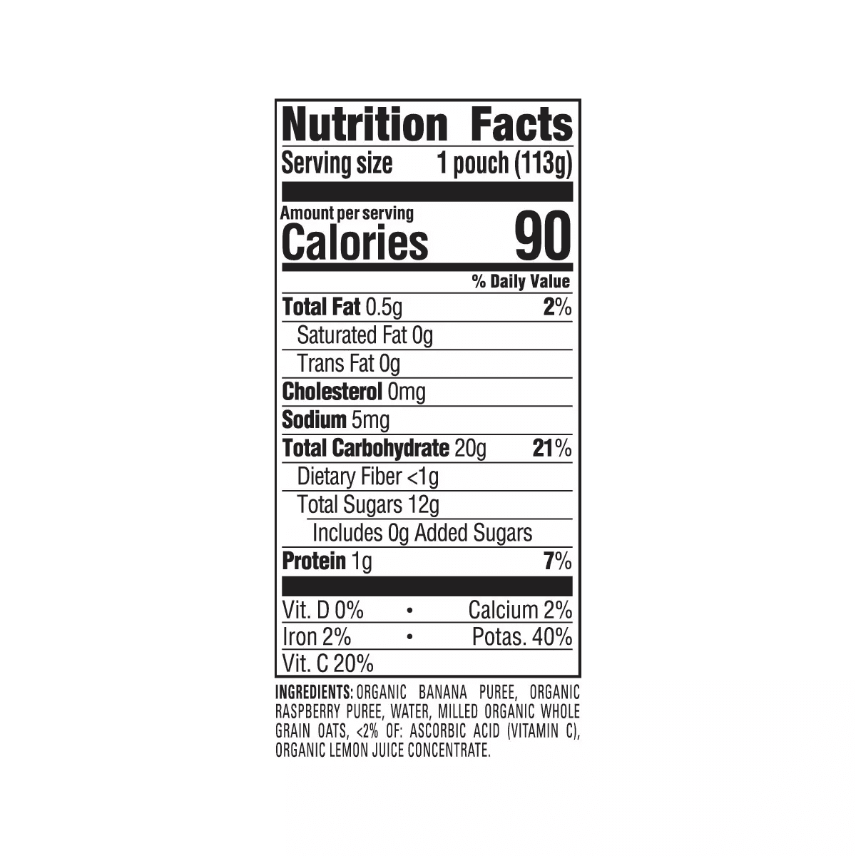 Happybaby Clearly Crafted Bananas Raspberries & Oats Baby Food Pouch - Image 8