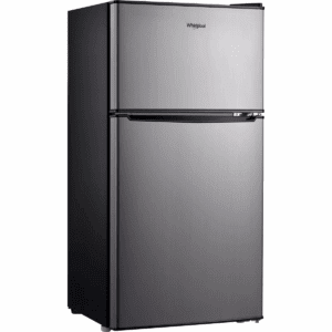 Whirlpool 4.0 Cu Ft Refrigerator WH40S1E - Stainless Steel: Mini Fridge, Energy Star, Reversible Door, 68.34 Lbs