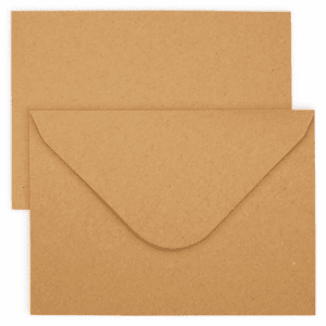 Paper Junkie Kraft Paper Invitation Envelopes 4X6 for Special Occasions like Weddings A6 V-Flap Brown Envelopes (50 Pack)