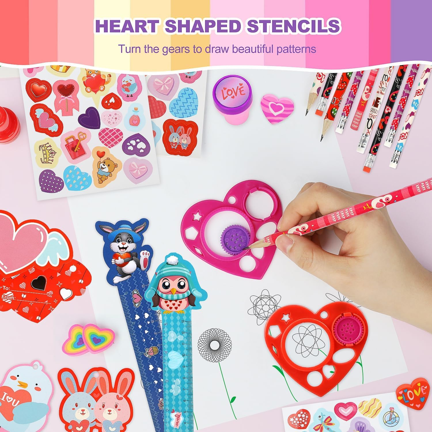 224 Pcs Valentines Day Goodie Bags for Kids, Classroom Exchange 28 Pack Valentines Day Gifts for Students from Teacher Valentine Treats for Kids - Image 4