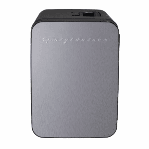 Frigidaire 0.35 Cu Ft 15 Can Retro Portable Mini Refrigerator Black with Stainless Door: Thermoelectric, 3 Shelves, ETL Listed