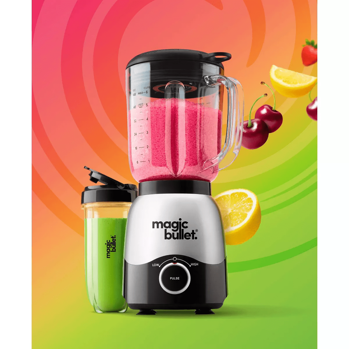 Magic Bullet 2-Speed Countertop Blender Combo Silver MBF50200 - Image 8