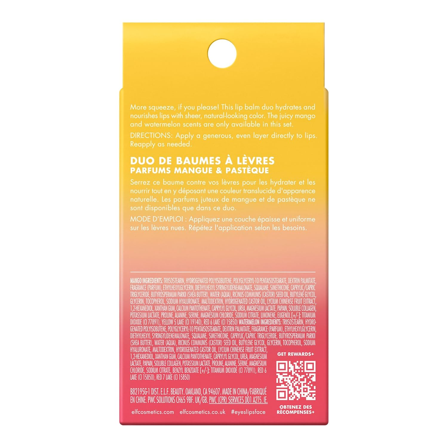 Squeeze Me More Lip Balm Duo, Moisturizing Balm for a Sheer Tint of Color, Made with Hyaluronic Acid, Vegan & Cruelty-Free, Mango & Watermelon - Image 7