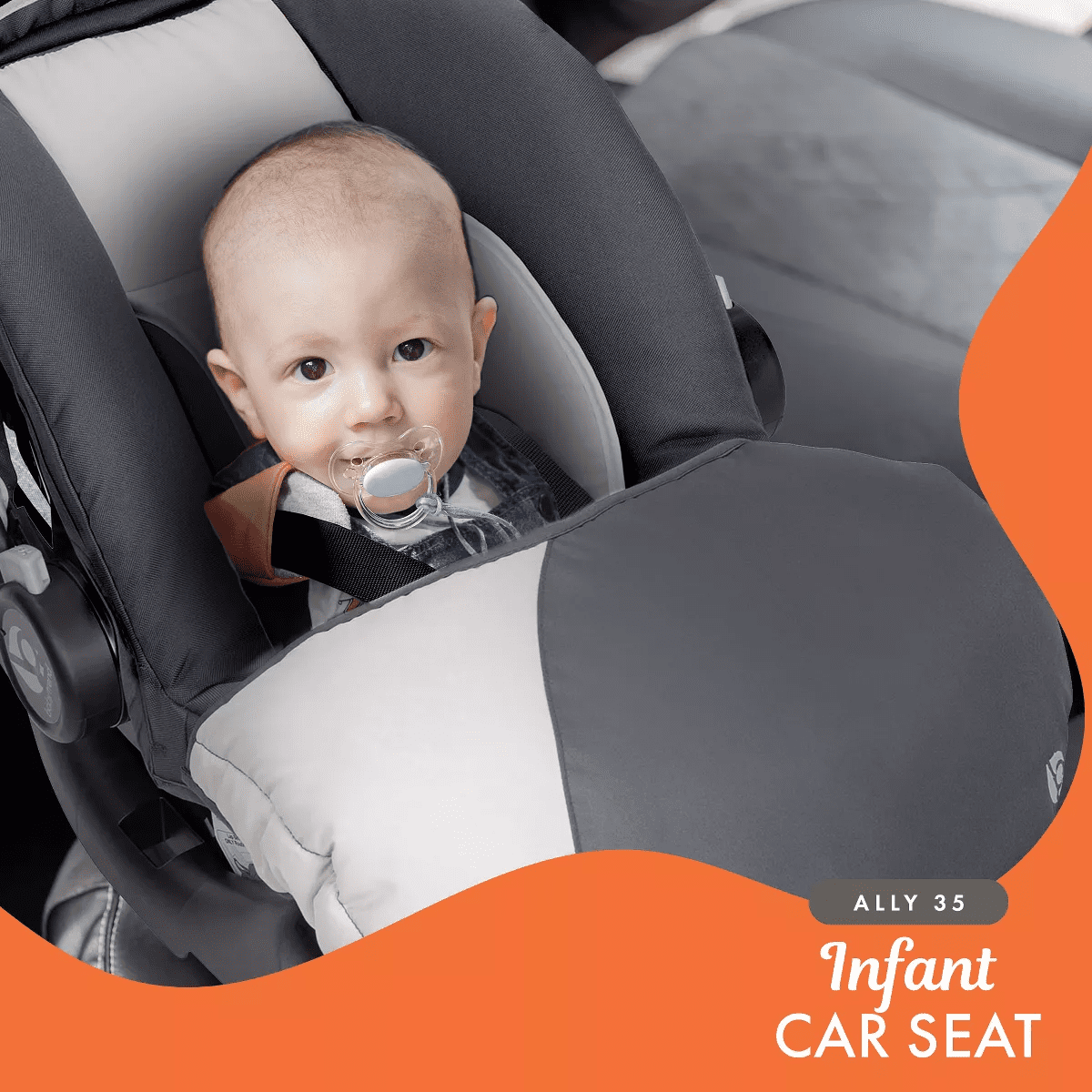 Baby Trend Ally Newborn Baby Infant Car Seat Carrier Travel System with Harness and Extra Cozy Cover for Babies up to 35 Pounds, Modern Khaki (2 Pack) - Image 4