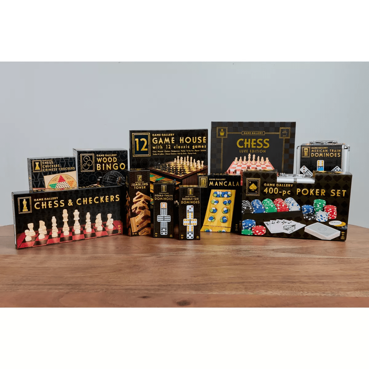 Game Gallery Wood Chess & Checkers Set - Image 7