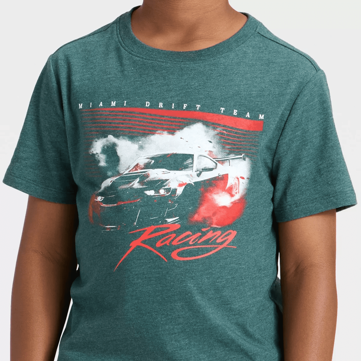 Boys' Short Sleeve Miami Drift Team Graphic T-Shirt - Cat & Jack Dark™ Dark Green - Image 2