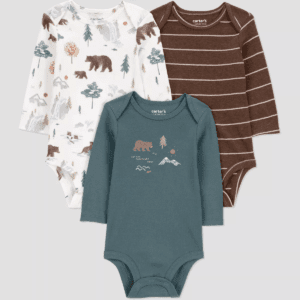 Carter'S Just One You® Baby Boys' 3Pk Forest Bodysuit - Green