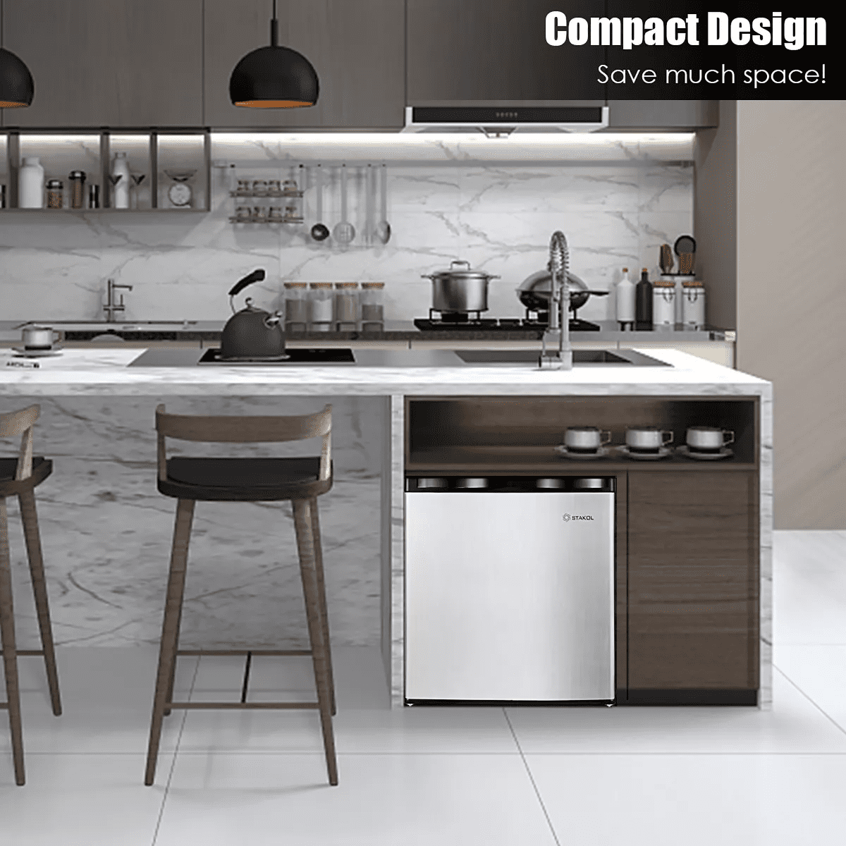 STAKOL 1.1 Cu.Ft. Compact Single Door Mini Upright Freezer ( Not Sold to Consumers Located in California) - Image 3