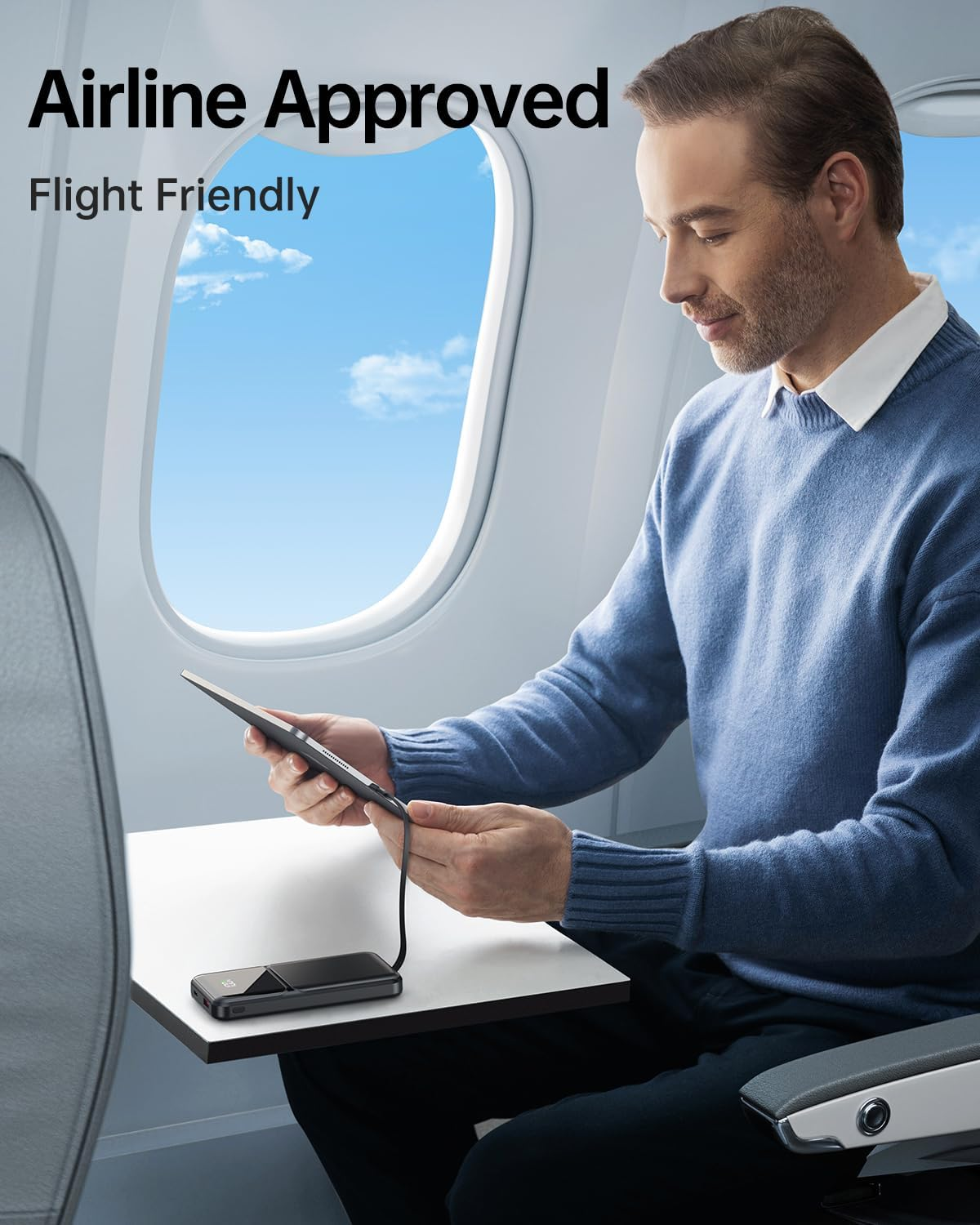 Portable Charger with Built in Cable - 20000Mah Fast Charging 22.5W Slim Power Bank USB C LED Display Travel Battery Pack 5 Outputs & 3 Inputs for Iphone Samsung Android Ipad Phones Tablets Etc - Image 8