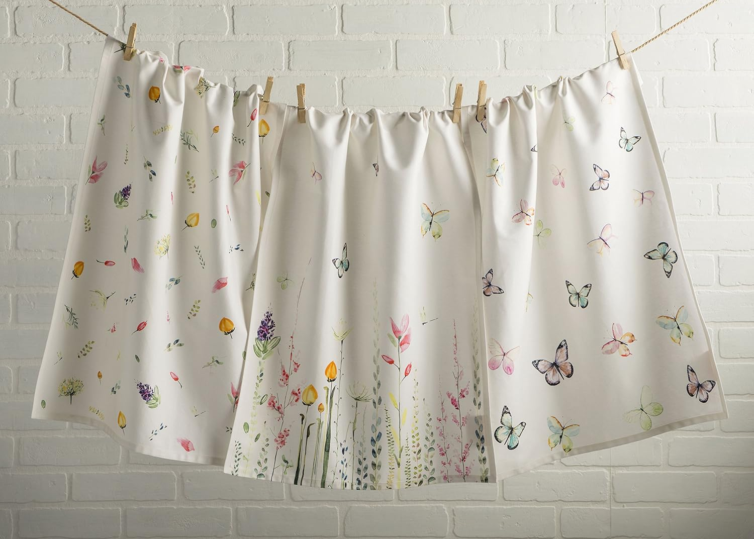 Kitchen Towels Set of 2 100% Cotton 27.50" X 20" Reusable Cloth Tea Dish Towels Absorbent with Hanging Loop for Kitchen, Dining, Cocktail Parties Spring/Summer (Botanical Fresh) - Image 7