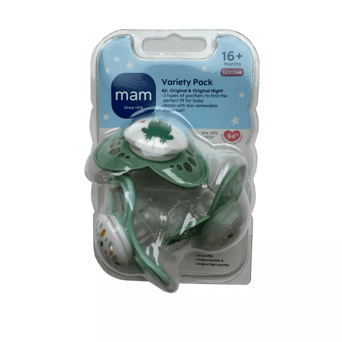 MAM Pacifier Variety Pack 16+M - 3Pk - Unisex - Image 2