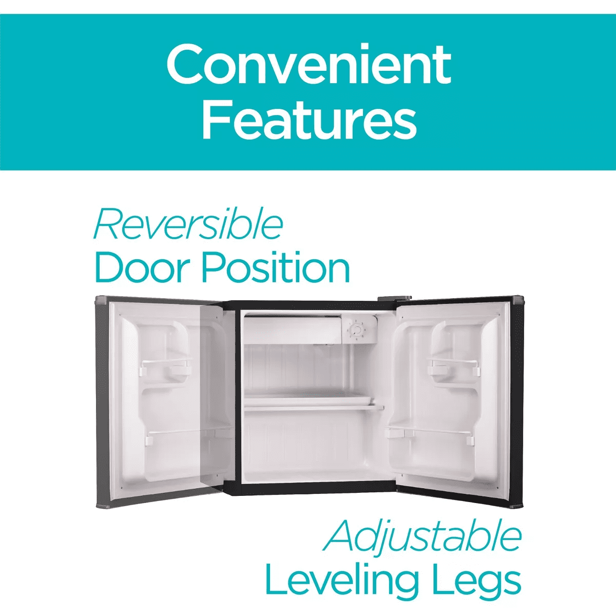 BLACK+DECKER Compact Refrigerator with Door Storage - Image 6