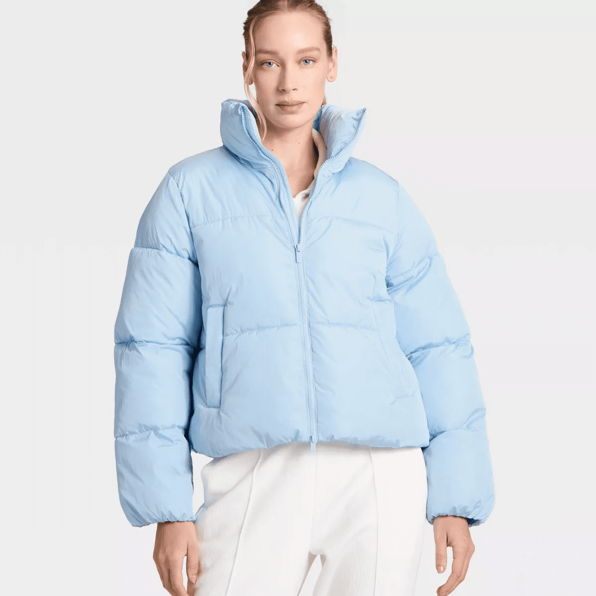 Women'S Puffer Jacket - All in Motion Light Blue - Image 4