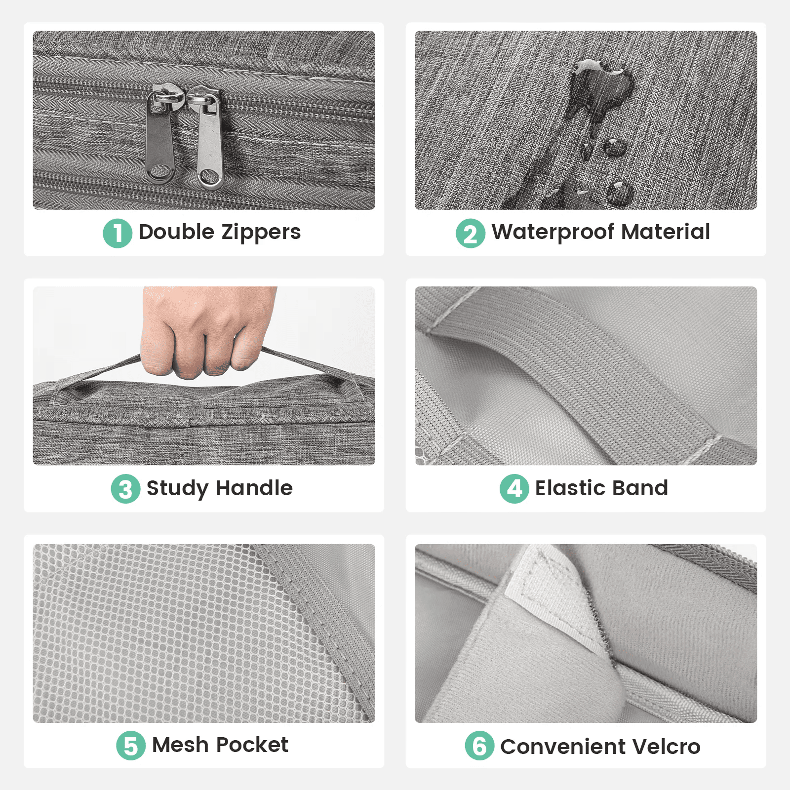 Cable Organizer Bag, Small Electronics Organizer Bag, Travel Storage Case with Handle for Phone Cord Electronics Accessories, Carrying Tech Bag, Powerbank, Hard Drive, Cables Adapter, Makeup Brush - Image 4