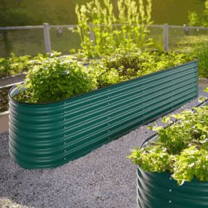 8 Ft. X 2 Ft. X 2 Ft. Galvanized Steel Raised Garden Bed 9-In-1 Planter Box Outdoor, Green