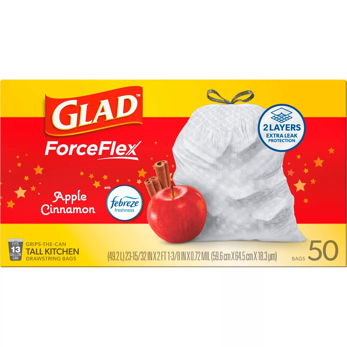 Glad Trash Bags - Apple Cinnamon - 13Gal/50Ct - Image 12