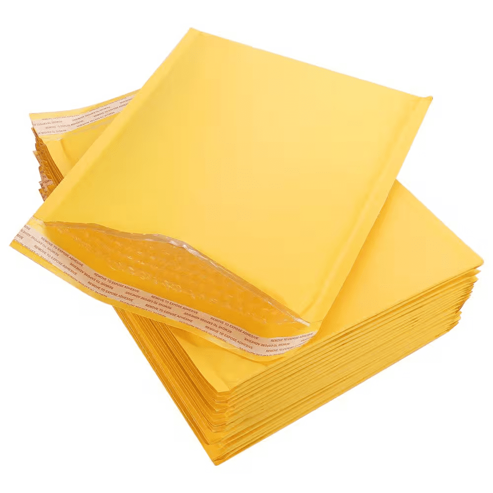 25 Pcs 10 In. X 13 In. Yellow Bubble Mailers, Self Seal Padded Envelopes Shipping Envelopes for Shipping Packaging