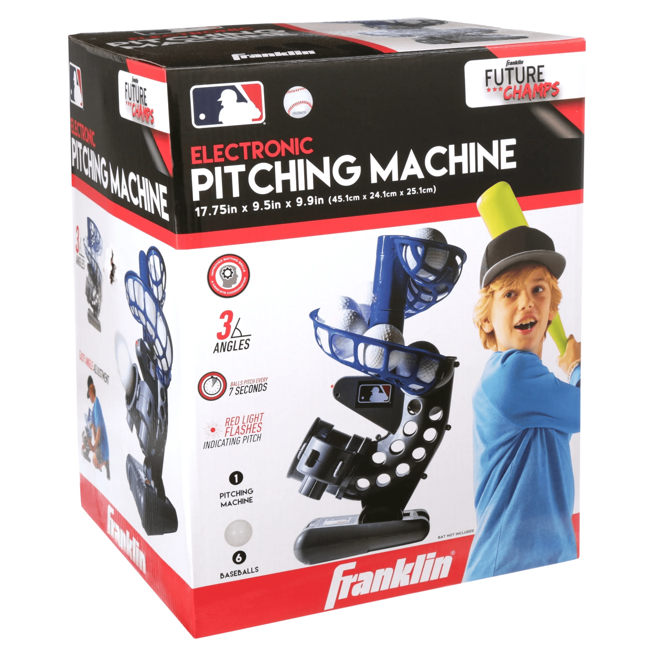 MLB Electronic Baseball Pitching Machine – Adjustable – Every 7 Seconds – 6 Balls - Image 2