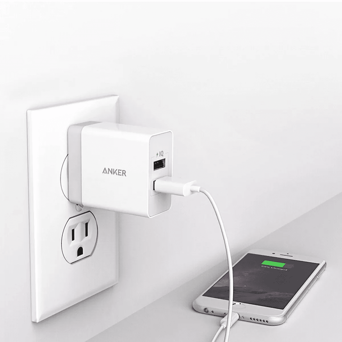 Anker 2-Port Powerport 24W Wall Charger - White - Image 5