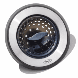 OXO Sink Stopper: Stainless Steel & Silicone Kitchen Drain Plug, 4.5" Diameter, Lifetime Warranty