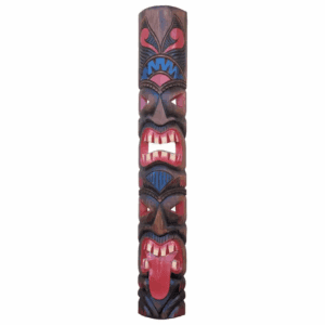 40 In. Tiki Mask Totem Tongue Hawaiian Garden Decoration