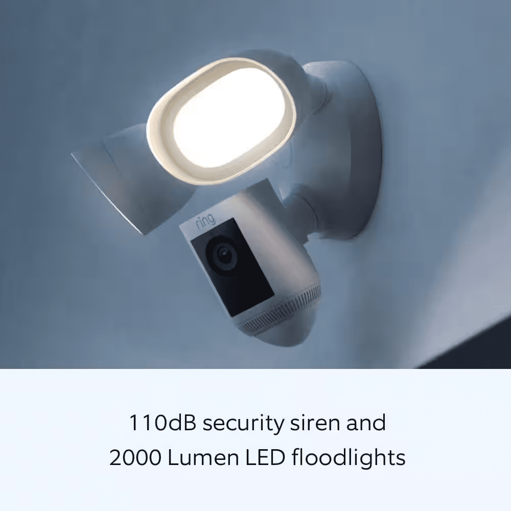 Floodlight Cam Pro - Smart Wired Outdoor Security Camera with 2-LED Lights, 3D Motion Detection, Dual Band Wifi - White - Image 5