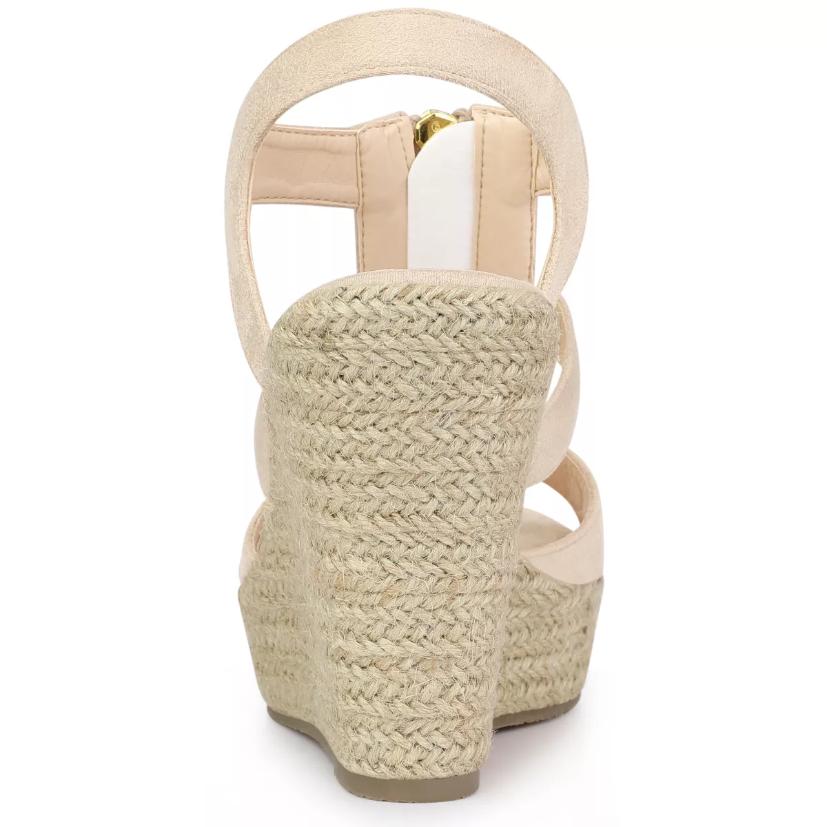 Allegra K Women'S Platform Heels Slingback Zipper Wedge Sandals - Image 4