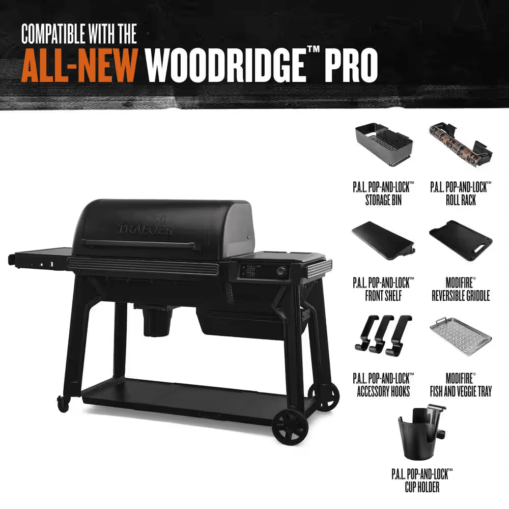 Woodridge Pro Wi-Fi Pellet Grill and Smoker in Black - Image 10