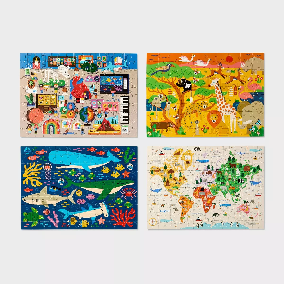 4 Pack Jigsaw Puzzles 100-200Pcs - Gigglescape™: Kids, 100 Piece, Ages 6+, Fantasy Theme, Problem Solving - Image 3