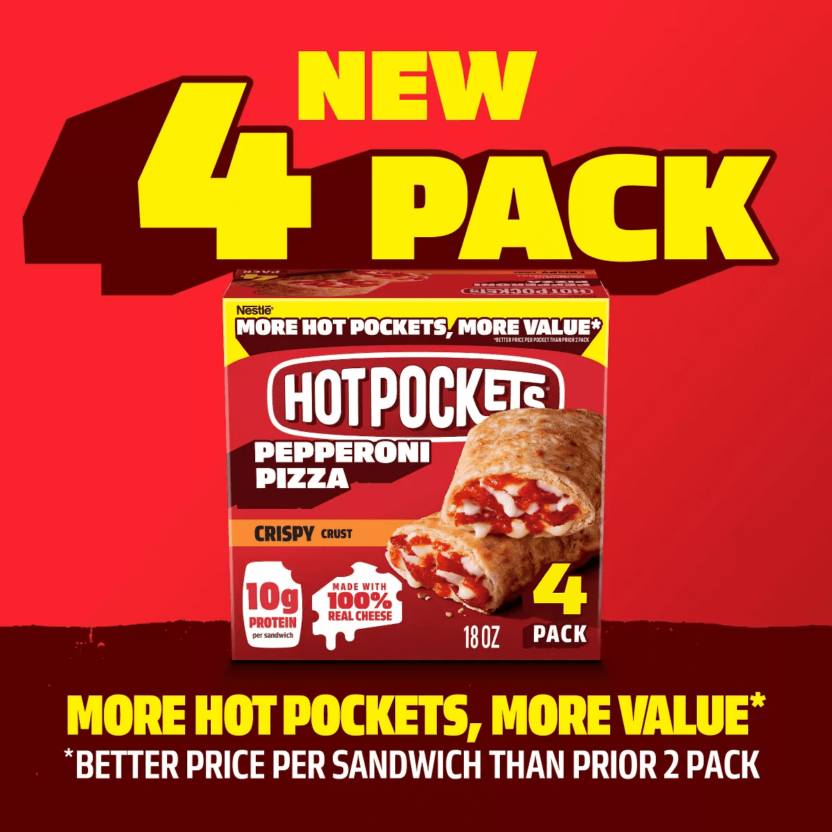 Hot Pockets Pepperoni Pizza Frozen Snacks - 18Oz/4Ct - Image 4
