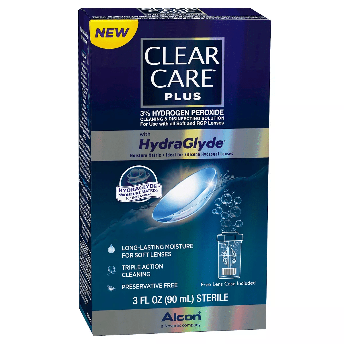Clear Care plus with Hydraglyde Lens Solution - 3 Fl Oz