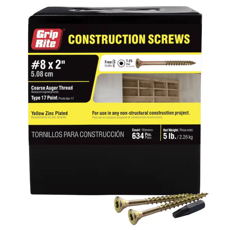 #9 X 3-In Yellow Zinc Interior Wood Screws ( 72 -Per Box ) - Image 13