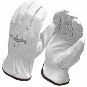 Dragon Slayer X-Large White Keystone Thumb and Elastic Wrist Premium Goat Grain Leather Work and Welding Glove 1-Pair