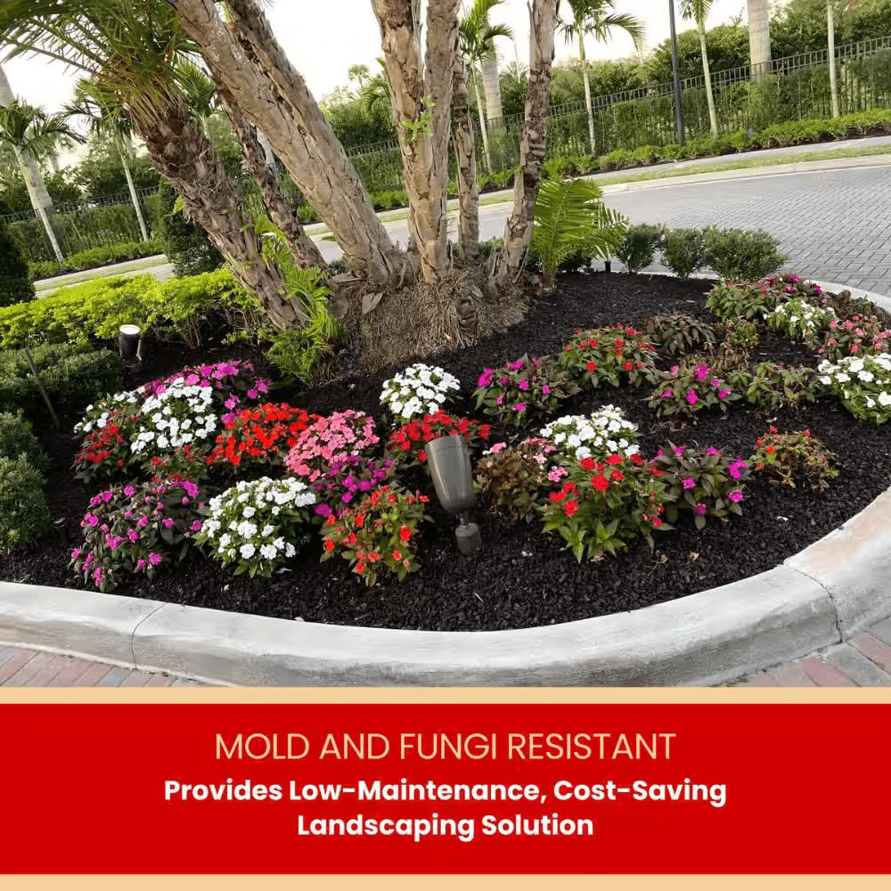 Viagrow 1.5 Cu. Ft. / 2000 Lbs. Black Rubber Mini-Nuggets Bagged Mulch for Landscape and Playground (50-Pack) - Image 3