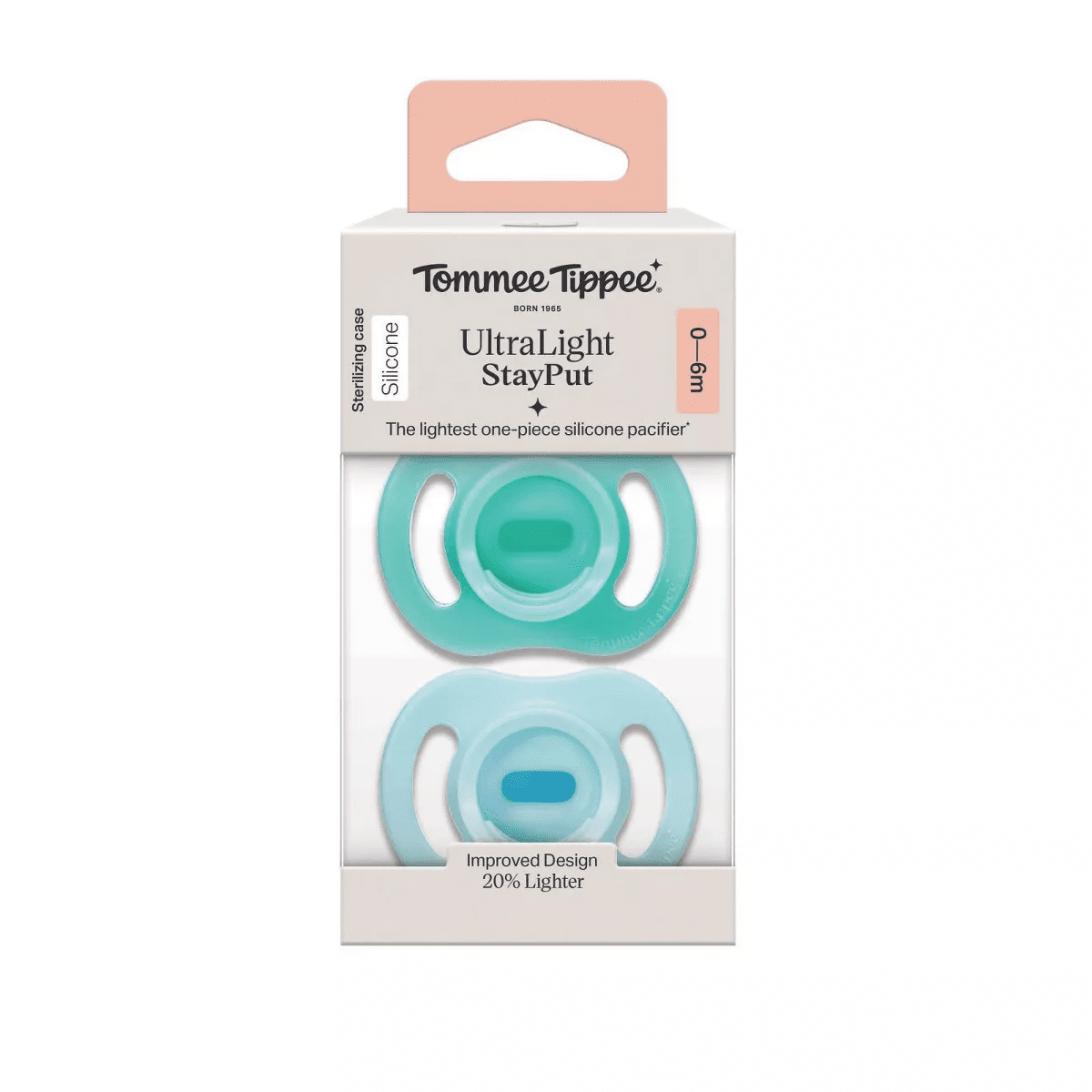 Tommee Tippee Ultralight Stay Put Silicone Pacifier 0-6M - 2Pk - Image 8