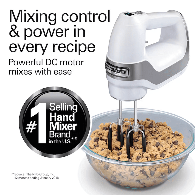 7 -Speed Hand Mixer with Storage ( White ) - Image 2
