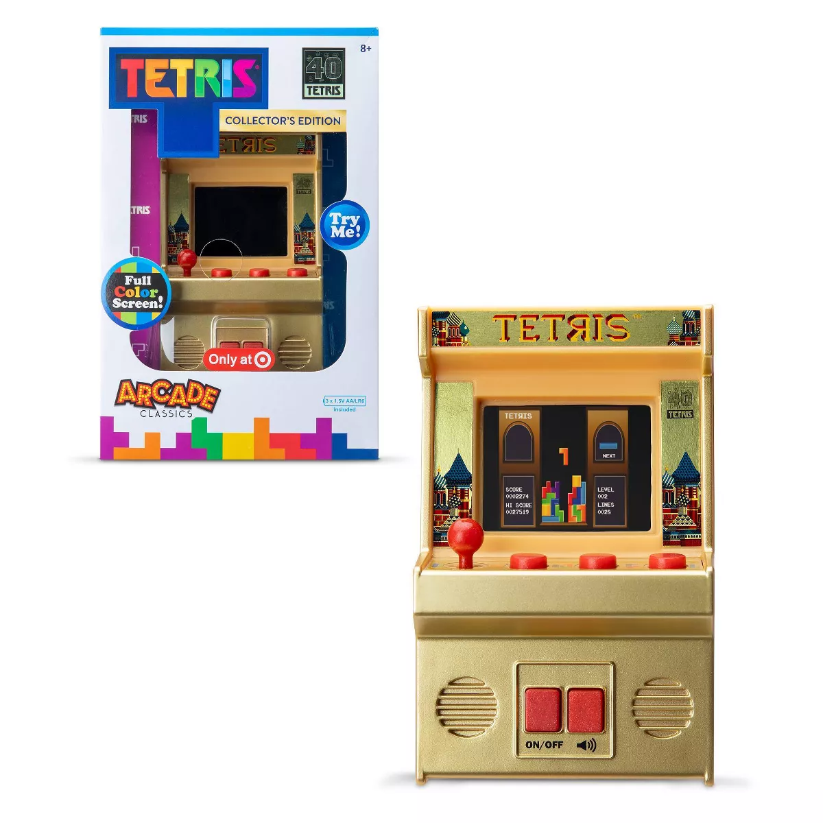 Tetris Arcade Classic Handheld Game: Electronic Puzzle, Single Player, Sound Effects, Creative Thinking