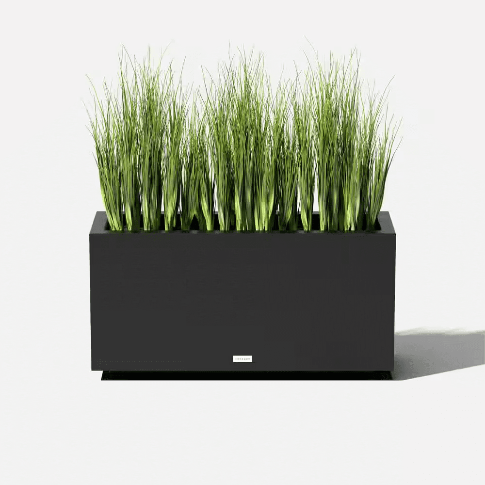 Long Box Extra Large Black Plastic Rectangular Planter with Drainage Holes (10 In. L X 32 In. W X 16.25 In. H) - Image 7