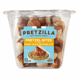 Pretzilla Soft Pretzel Bites Tub with Honey Dijon Dipping Sauce - 12.03Oz