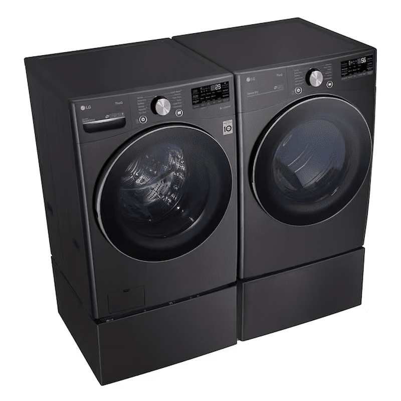 Turbowash 360 High Efficiency Stackable Medium ( 4.5-Cu Ft ) Front-Load Washer with Steam Cycle ( Black Steel ) - Image 10