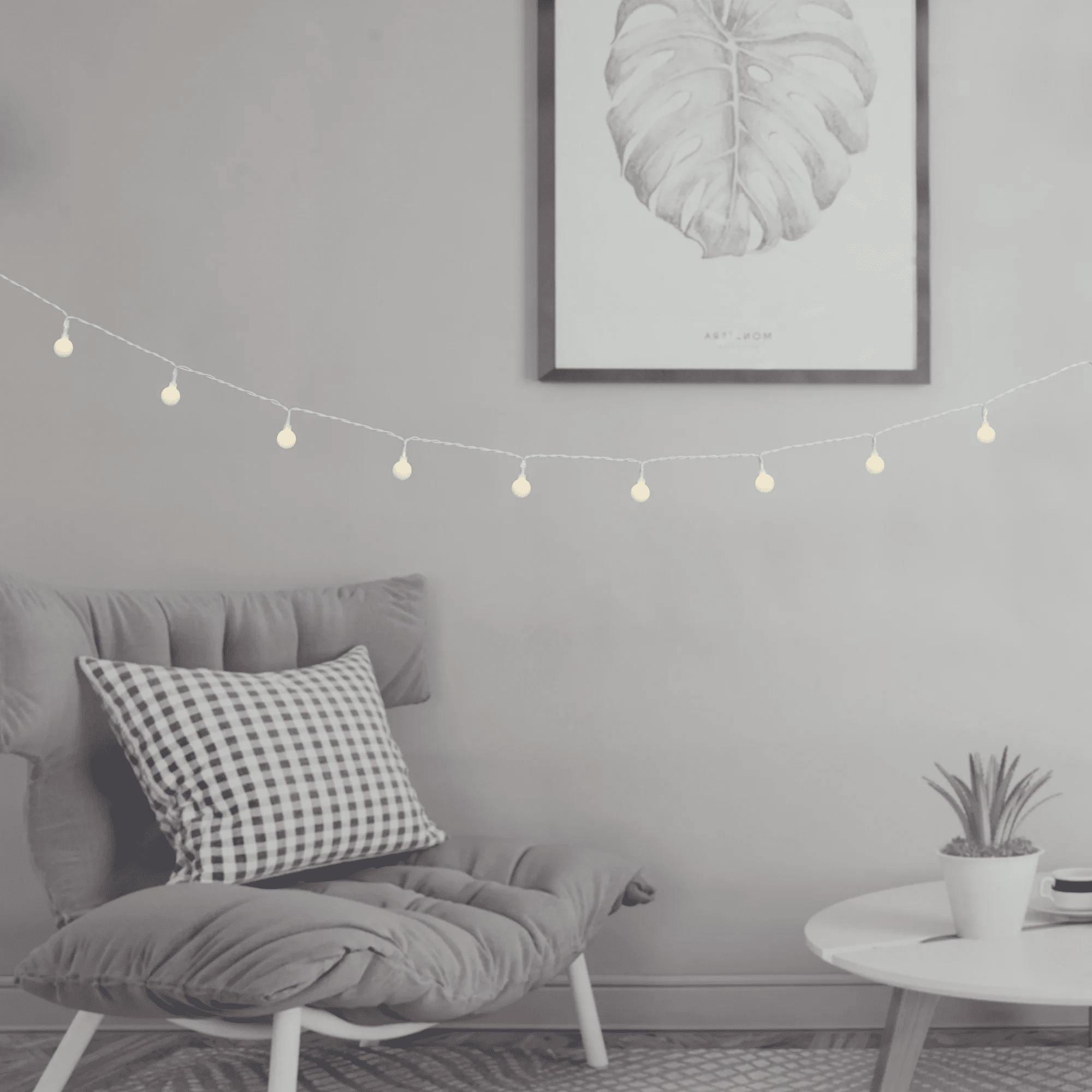 Indoor 50-Count LED Globe Lights, with Frosted White G20 Globes, Ac-Adaptor, 4.5 Volts - Image 4