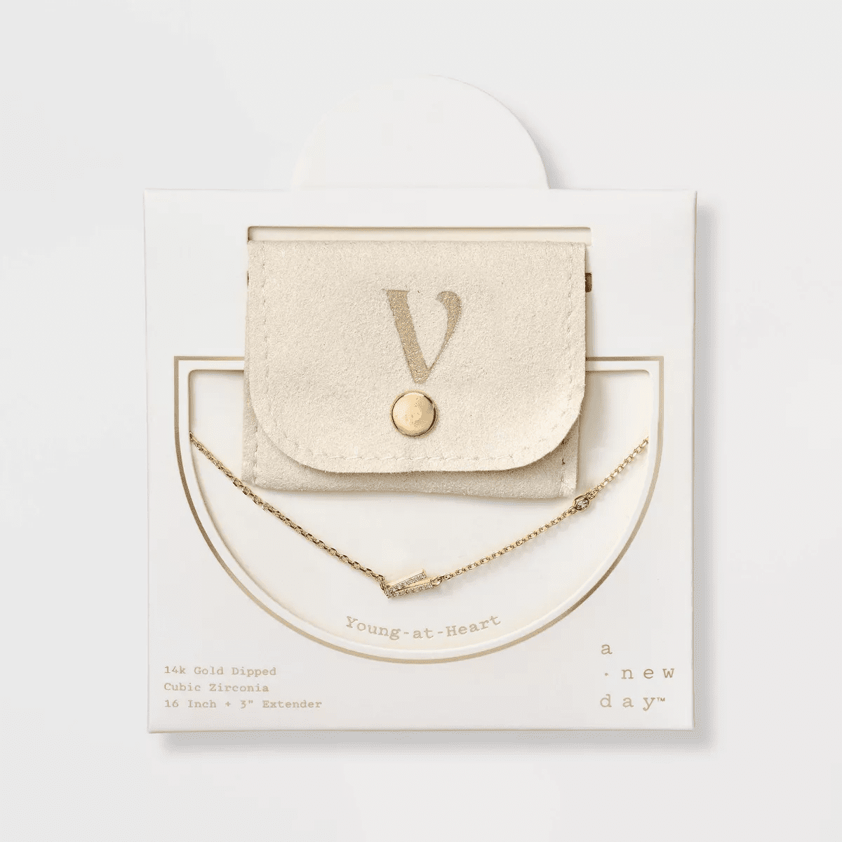 14K Gold Dipped Cubic Zirconia Initial Necklace - a New Day - Image 24