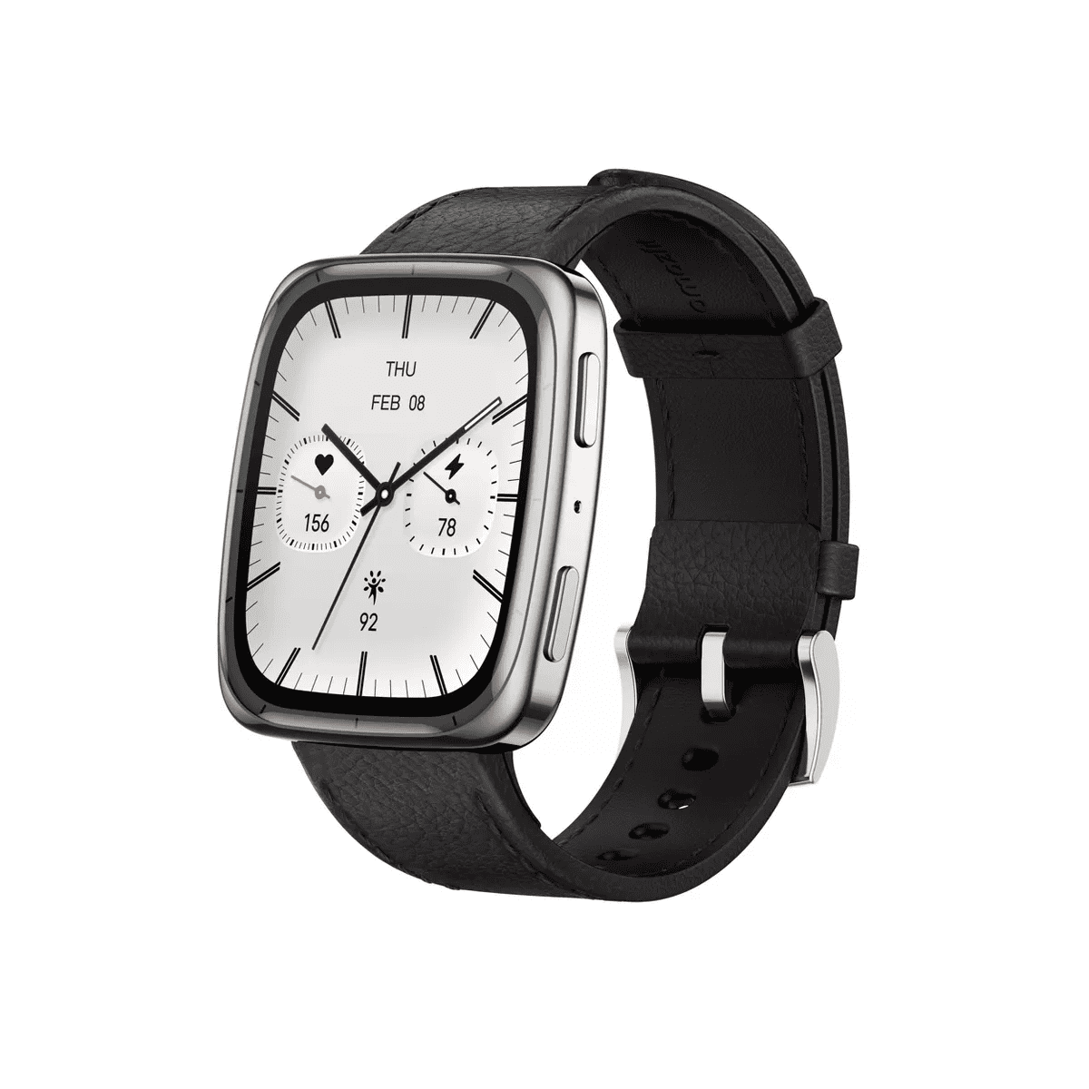 Amazfit Active 2 Square Smartwatch - Black Leather - Image 3