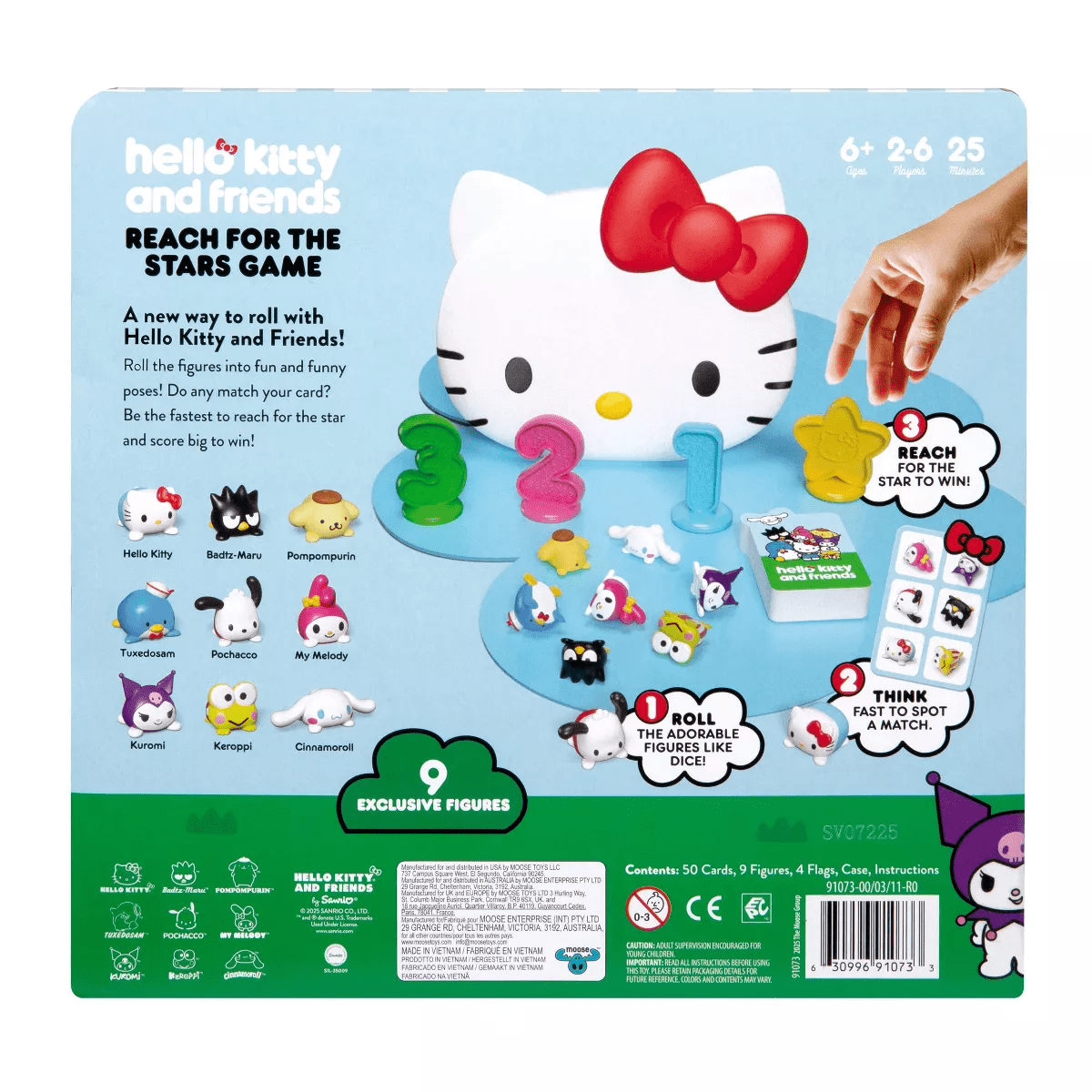 Moose Games Hello Kitty & Friends Reach for the Stars Game: Memory Skills, Math, 2-6 Players, Includes Cards & Storage Pouch - Image 3