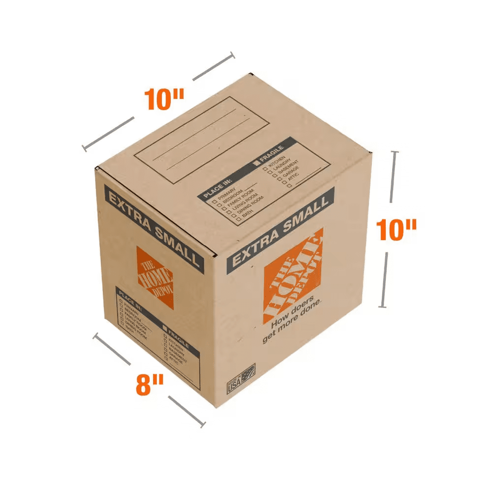 10 In. L X 8 In. W X 10 In. D Extra Small Moving Box (10-Pack) - Image 2