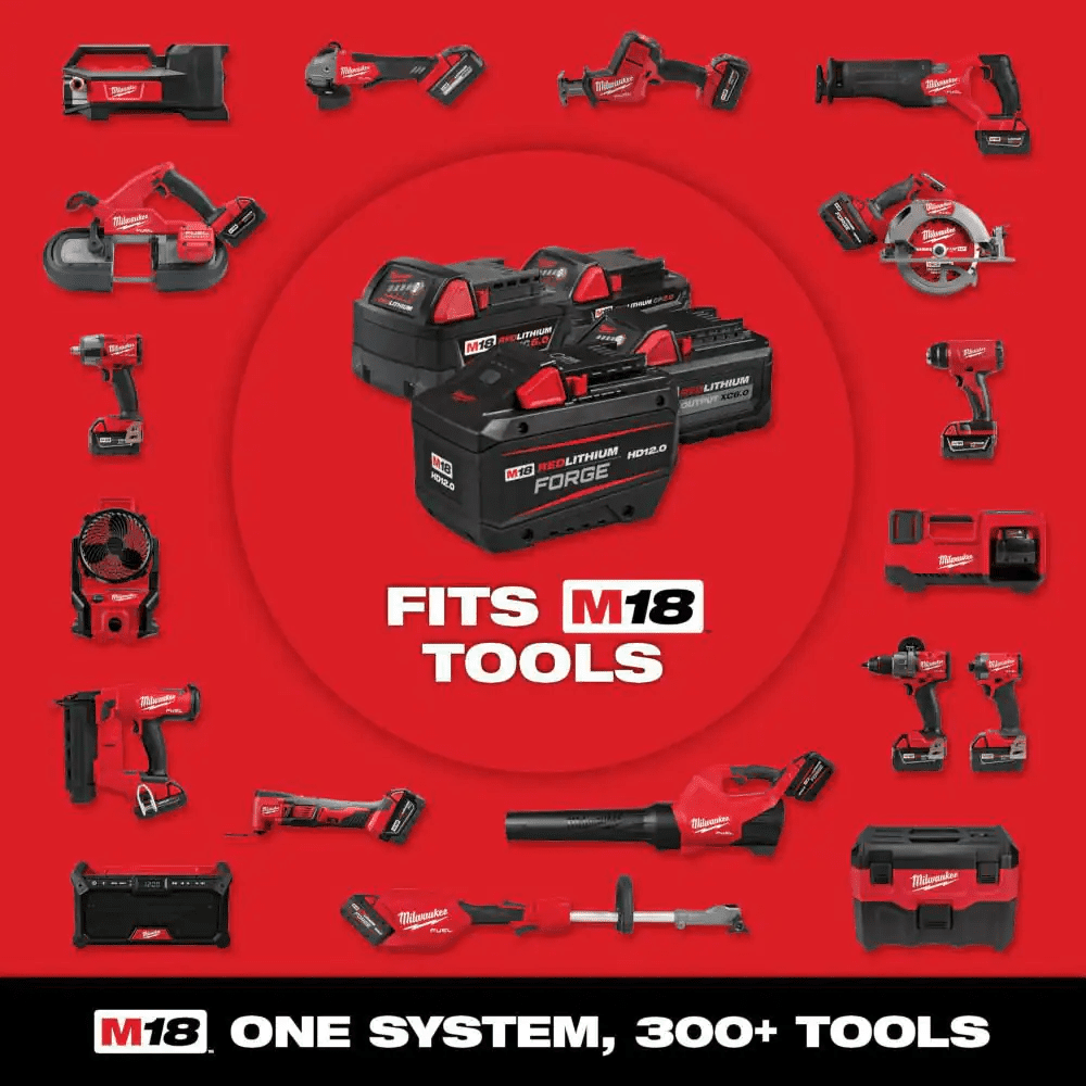 M18 18-Volt Lithium-Ion Cordless Combo Kit 7-Tool with 2-Batteries, Charger and Tool Bag - Image 14
