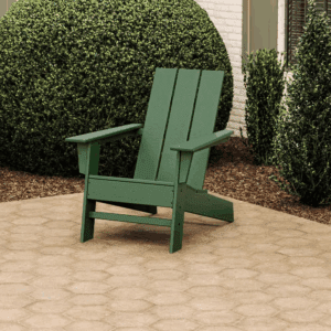 Grant Park Green HDPE Plastic Modern Adirondack Outdoor Chair